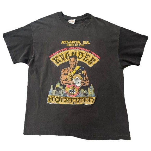 T-Shirt Express Other - Vintage Evander Holyfield Undisputed Heavyweight Champ T Shirt Atlanta GA 1991
